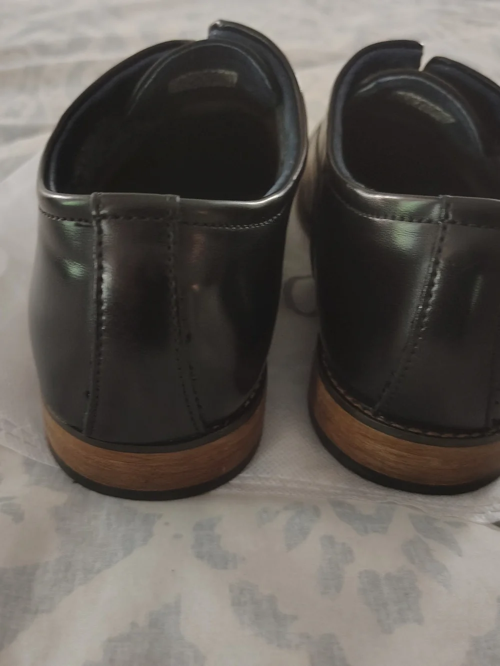 Boys Black Leather Dress Shoes